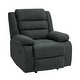 preview thumbnail 6 of 24, Modern Upholstered Recliner Chair with Adjustable Backrest Dark Grey Single