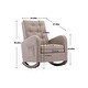 preview thumbnail 11 of 16, Polyester Upholstered High Back Mid-Century Modern Tufted Nursery Rocking Chair with Side Pocket