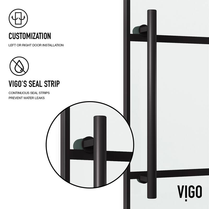 Vigo VG6041GCL6074 Noma Shower Door