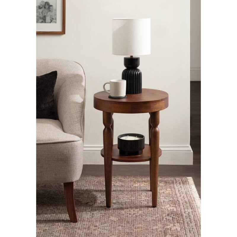 Kate and Laurel Ardentown Round Wood Side Table