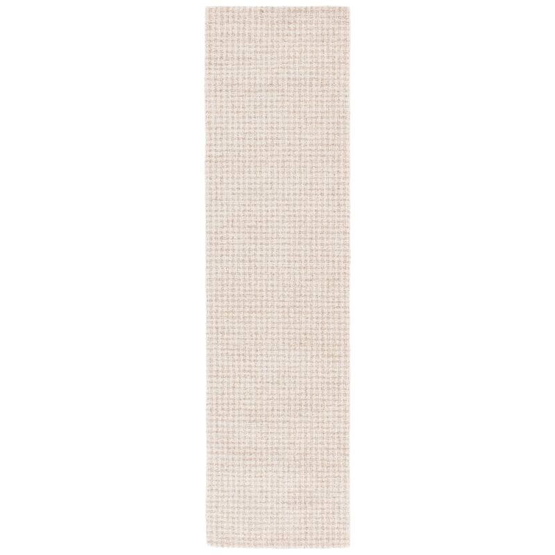 SAFAVIEH Handmade Ebony Alime Contemporary Wool Rug - 2'3" x 9' Runner - Beige/Gold