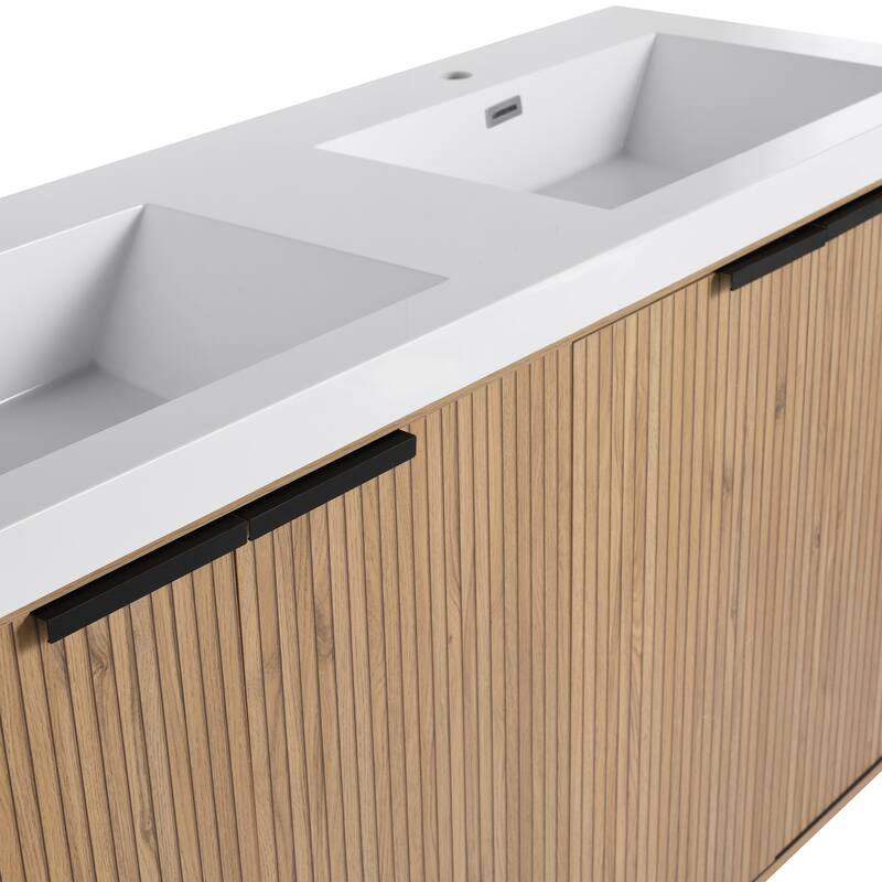 Beingnext 24"/30"/36"/48"/60" Bathroom Vanity with Sink, Freestanding Bathroom Vanity with Soft Close Door and Shelf