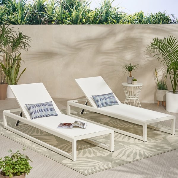 Cambridge 2 Pack Chaise Lounge Set Hampton Bay Beachside Rope Look