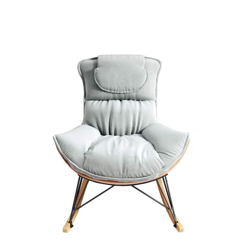 Leisure Single Rocking Chair, Detachable and Washable Seat Cushion