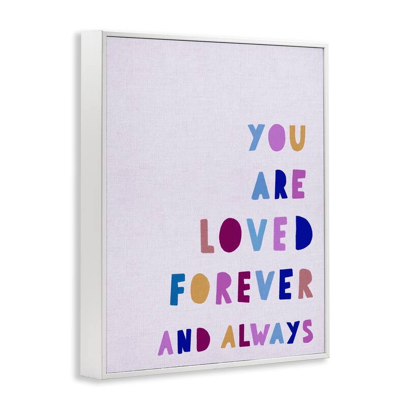 Stupell You Are Loved Forever Framed Giclee Art Design By Leah Straatsma