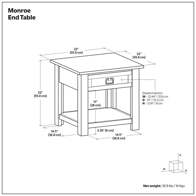 WYNDENHALL Garret SOLID ACACIA WOOD 22 inch Wide Square Rustic End Side Table - 22"W x 22" D x 22" H