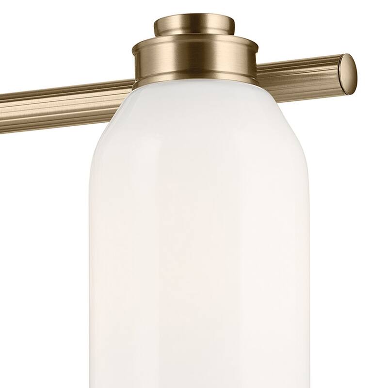 Kichler Lighting Shae 31" 4-Light Vanity Light with White Opal Glass in Champagne Bronze