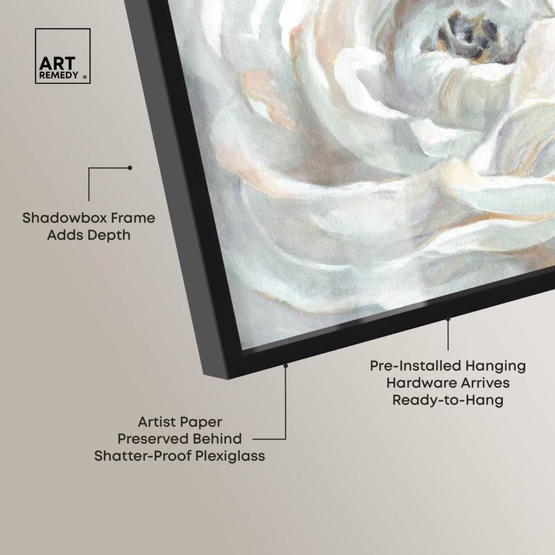 Powdery Peony Shadowbox by Art Remedy