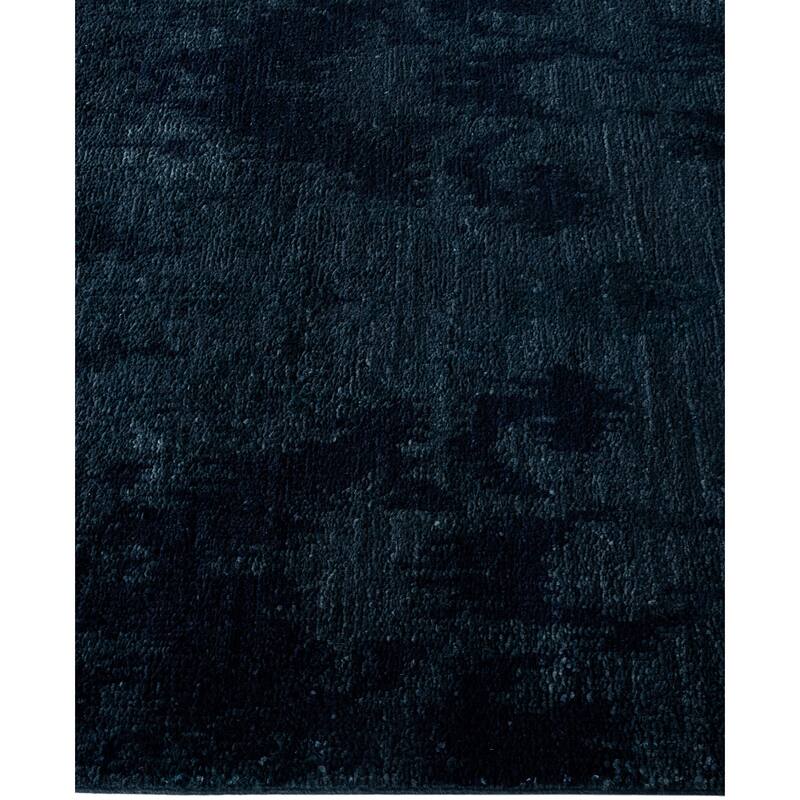 Overdyed One-of-a-Kind Hand-Knotted Area Rug - Black - 2' 5" x 10' 4"