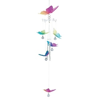 Butterfly and Heart Wind Chimes 4.5x3x31.5"