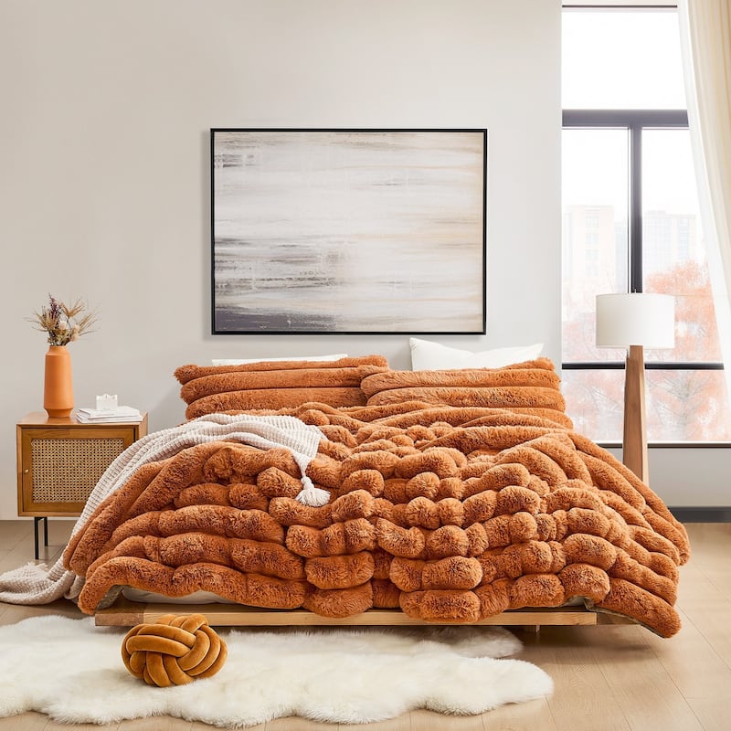 Roll Cakes Chunky Bunny - Coma Inducer® Oversized Comforter Set - Queen - Copper Tan