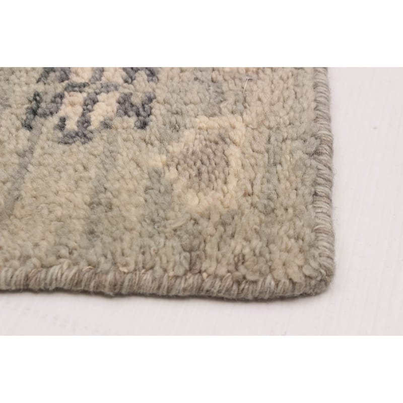 ECARPETGALLERY Hand-knotted Tangier Light Grey Wool Rug - 5'3 x 7'6