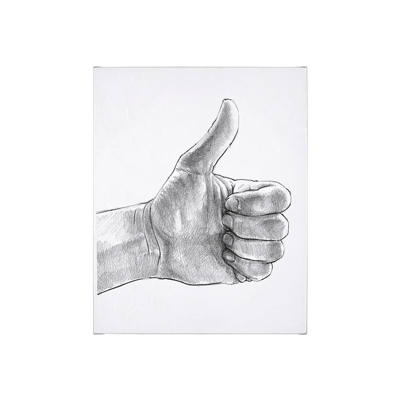 Hand Signs II (28 x 35) Canvas Art Print - Small