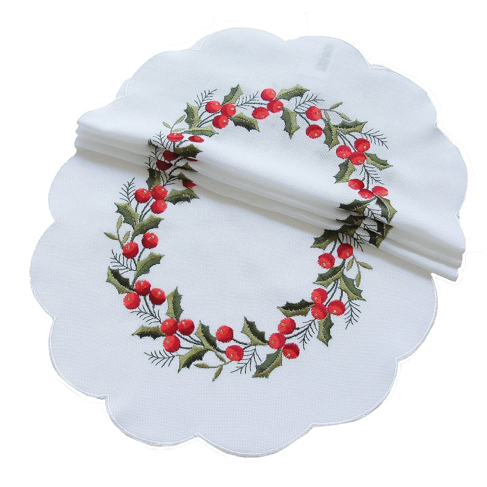 Holly Berry-12Rnd-Doilies-Set of 4