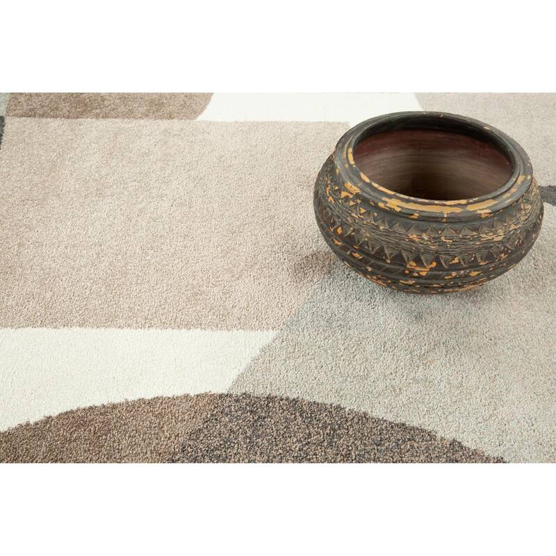 Bora Collection Abstract Geometric Area Rug