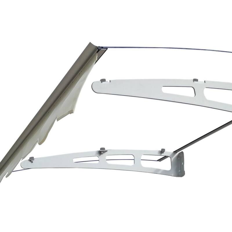 Wall-mounted window and door awnings for masonry and concrete walls