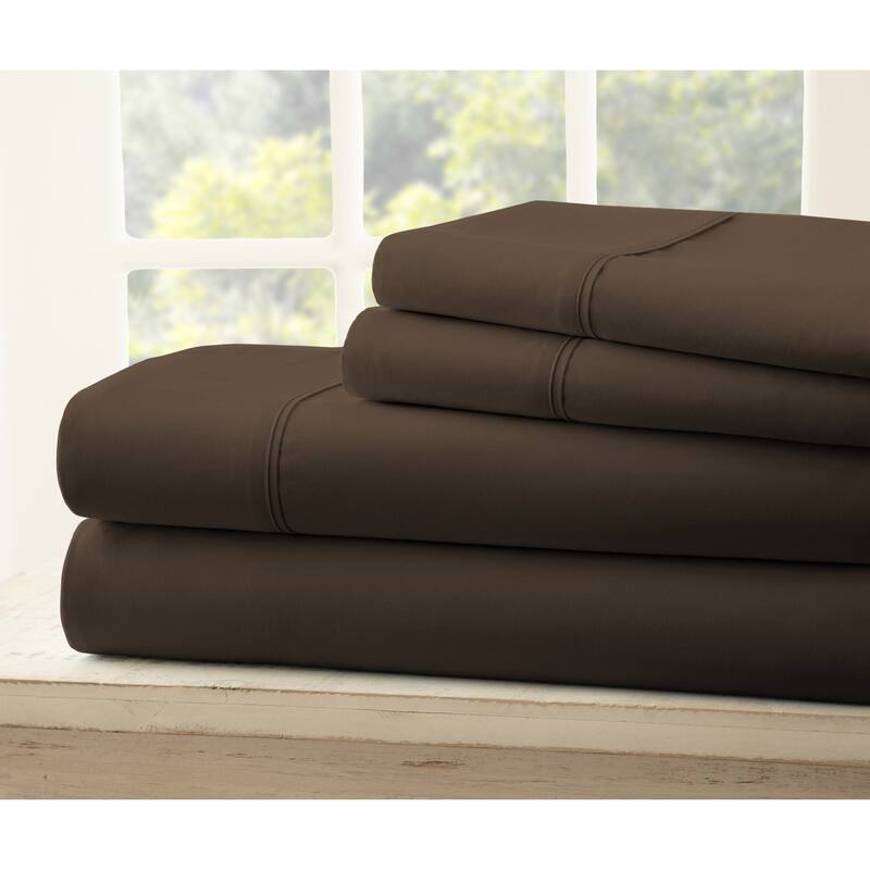 Soft Essentials Ultra-soft 4-piece Bed Sheet Set - Twin - Chocolate