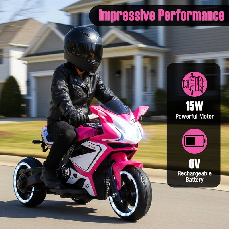 Costway Kids Ride on Motorcycle 6V Battery Powered Mini Electric - See Details