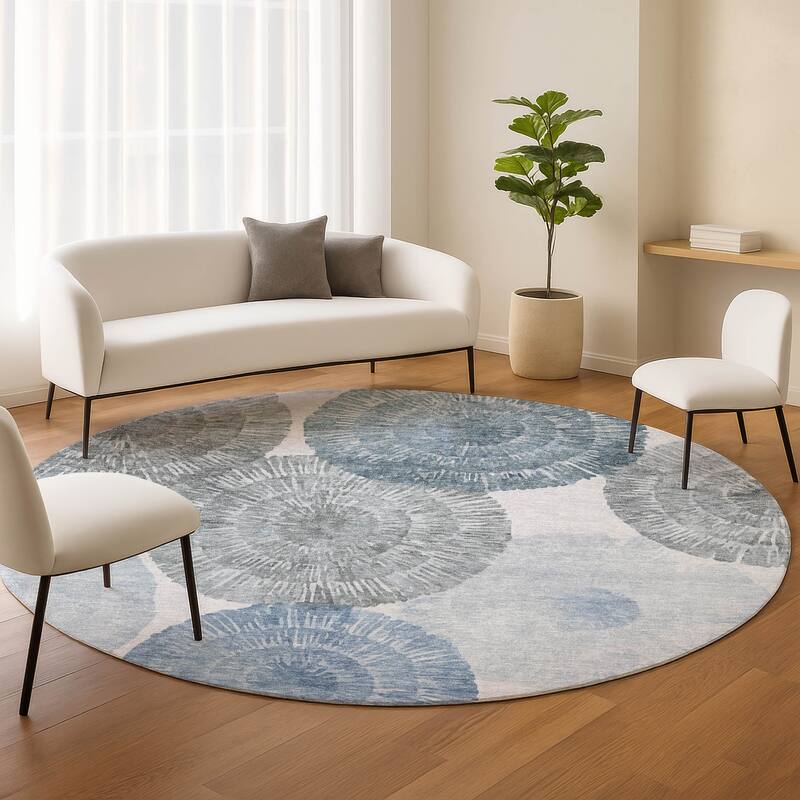 Machine Washable Indoor/ Outdoor Contemporary Devaughn Chantille Rug