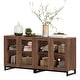 preview thumbnail 64 of 62, WAMPAT Multifunctional Sideboard Buffet Cabinets with Glass Doors, Modern Sideboard with Adjustable Shelf, Coffee Bar Cabinet