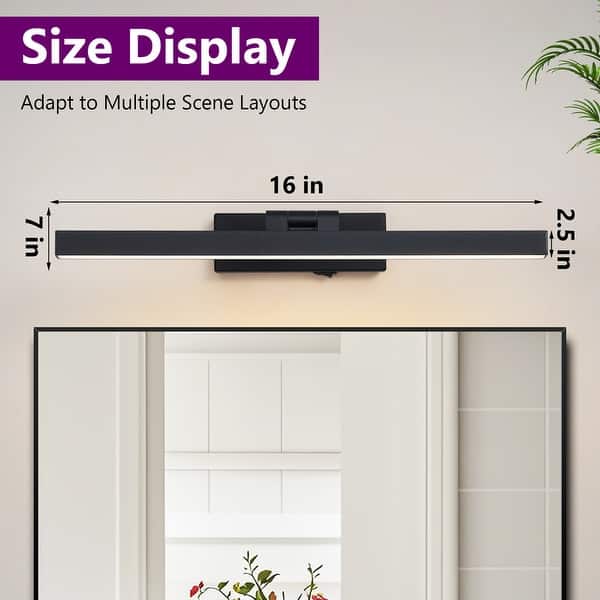 Modern Wireless LED Vanity Light 3CCT Dimmable, Remote Control, Rechargeable, Easy Magnetic Installation