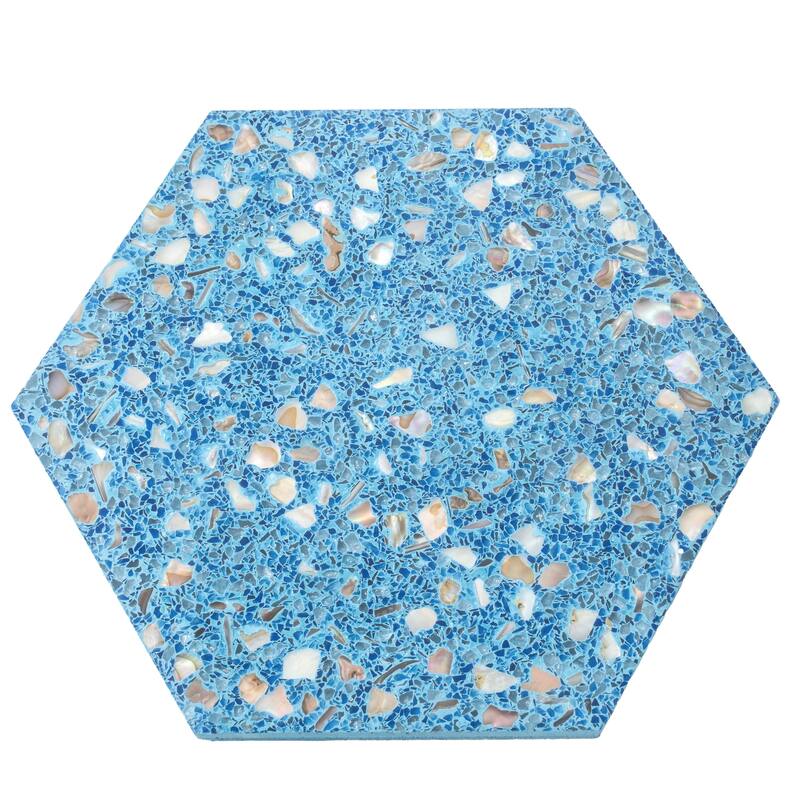 Amalfi 9x8 in. Glossy Shell, Terrazzo Hexagon Wall and Floor Tile (1.8 sq ft/case, 5-Pack)