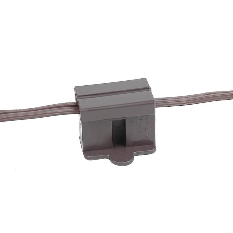 SPT-1 Female Plug, Snap On Vampire Plugs, Brown, Polarized, 8 AMP, 25 Pack - Medium