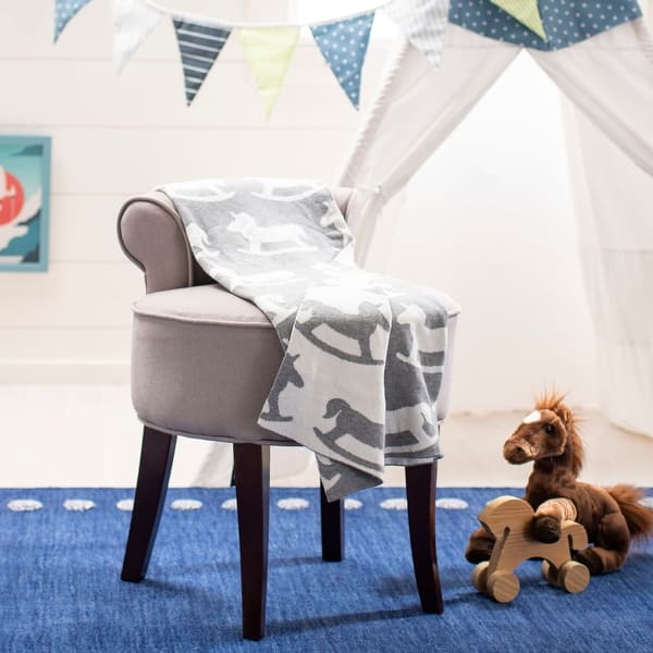 slide 2 of 2, SAFAVIEH Baby Collection Rocky Throw - Grey / White - 32" x 40" - 32" x 40"