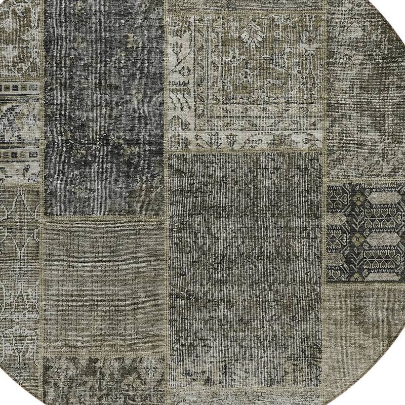 HomeRoots Patchwork Transitional Rectangle Outdoor Rug