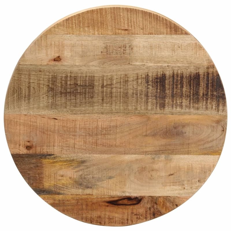 vidaXL Table Top Replacement Coffee Dining Room Furniture Round Solid Wood - Natural Rough mango wood - 23.6"/ 1