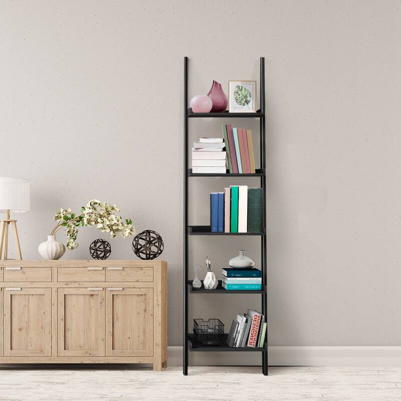 5-Layer Display Shelf Bookcase Shelving Unit Storage Stand