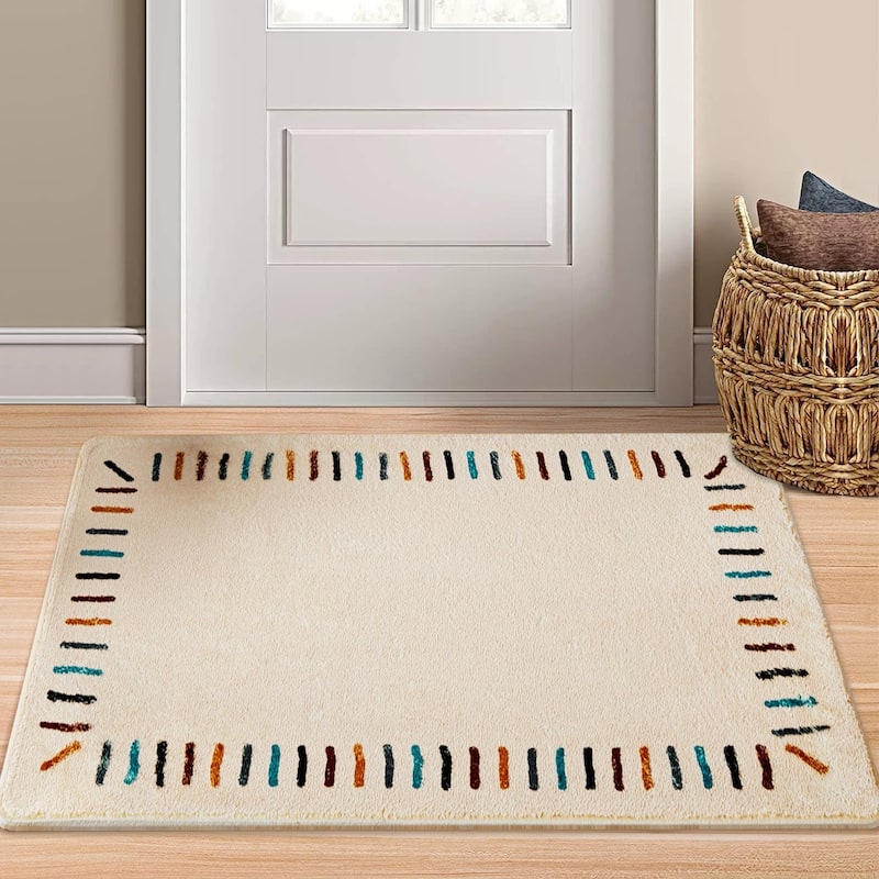 Front Door Mat Entry Doormat Non Slip Thin Washable Inside Entryway Mats for Home Entrance - 31.5" W x 47.2" L