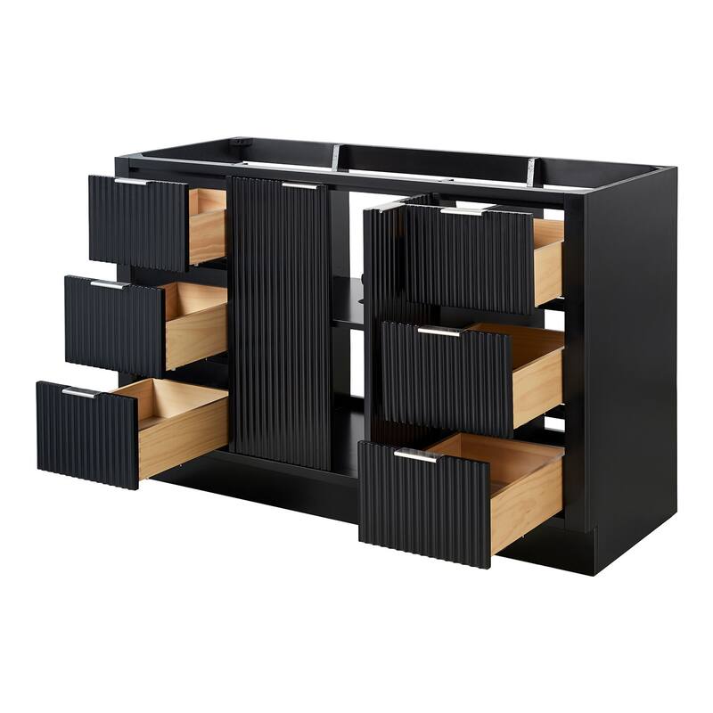 Ariel P54-BC Milan 54" Single Free Standing Vanity Cabinet