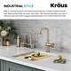 preview thumbnail 141 of 165, Kraus Urbix Industrial Solid Brass Kitchen Faucet