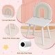 preview thumbnail 11 of 29, Costway Kids Vanity Table and Chair Set with Cloud-shaped Mirror Open - See Details