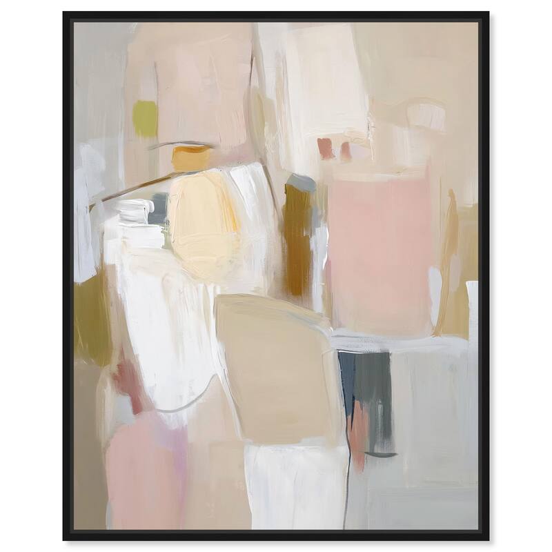 Apricot Cream II Canvas by Art Remedy - Black - 36" x 45"