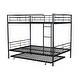 preview thumbnail 8 of 47, Multifunctional Full over Full Metal Bunk Bed With Trundle,Save Space or Split Into 2 Beds