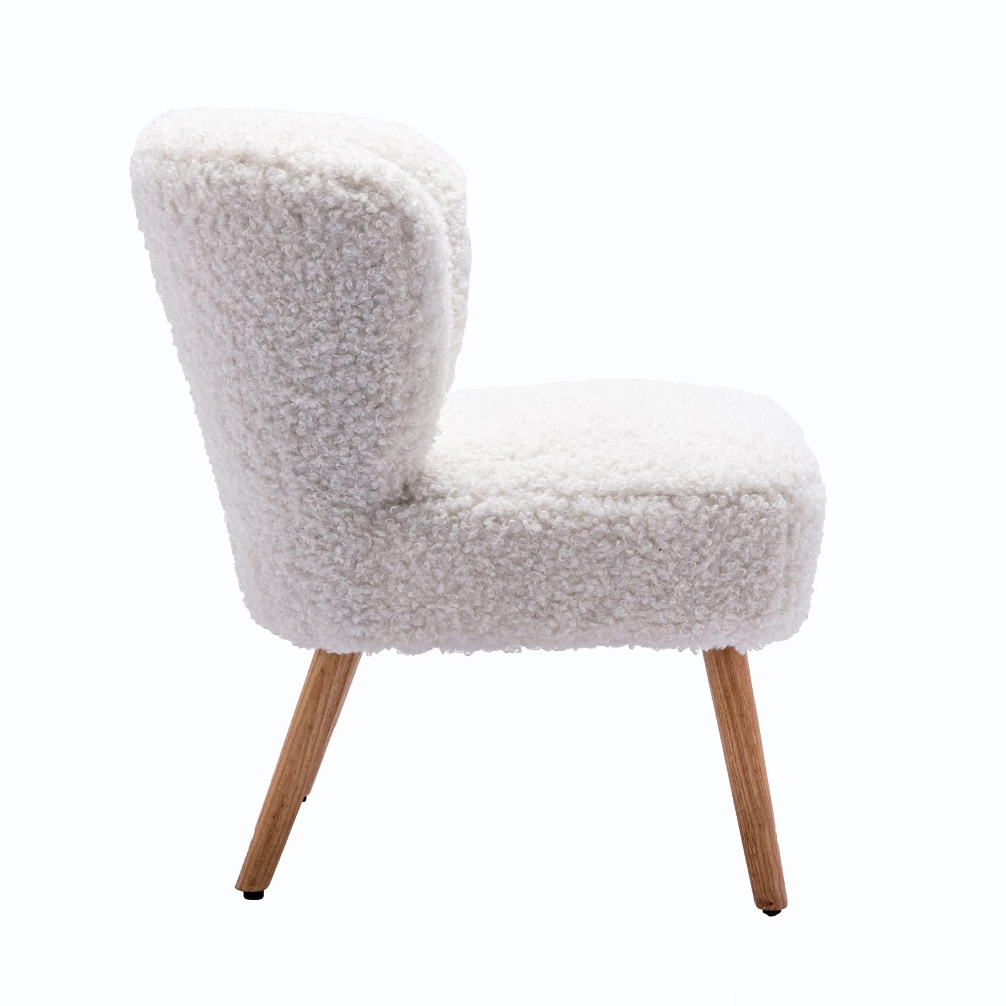 White fluffy bedroom chair outlet