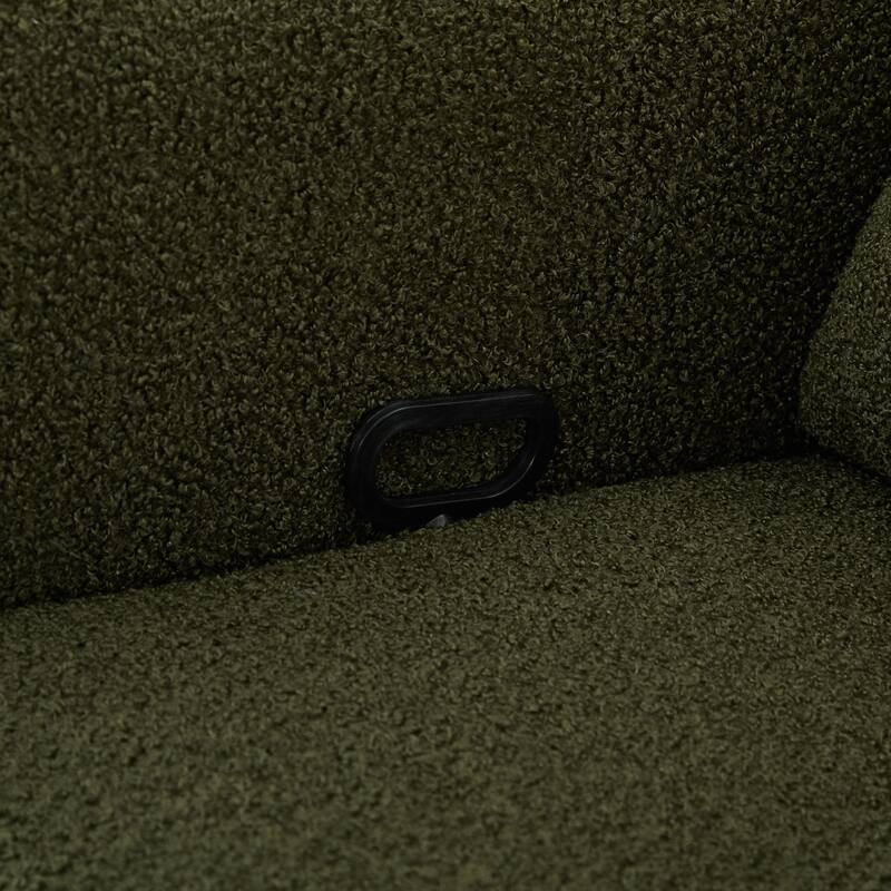 Seaweed Green Wingback Recliner Chair with Adjustable Backrest & Footrest, 360 Swivel Arm Chair Lounge Chair Accent Chair