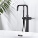 preview thumbnail 25 of 34, WOWOW Floor Mount Single-Handle Freestanding Tub Faucet