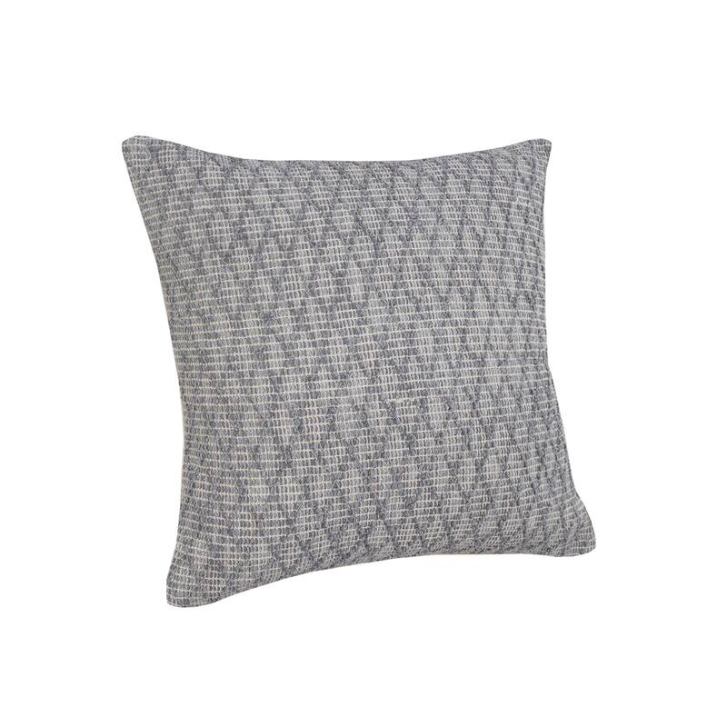 20" Gray Diamond Geometric Square Throw Pillow