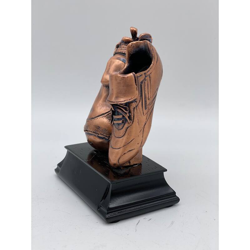 Bronze Golf Bag and Shoe