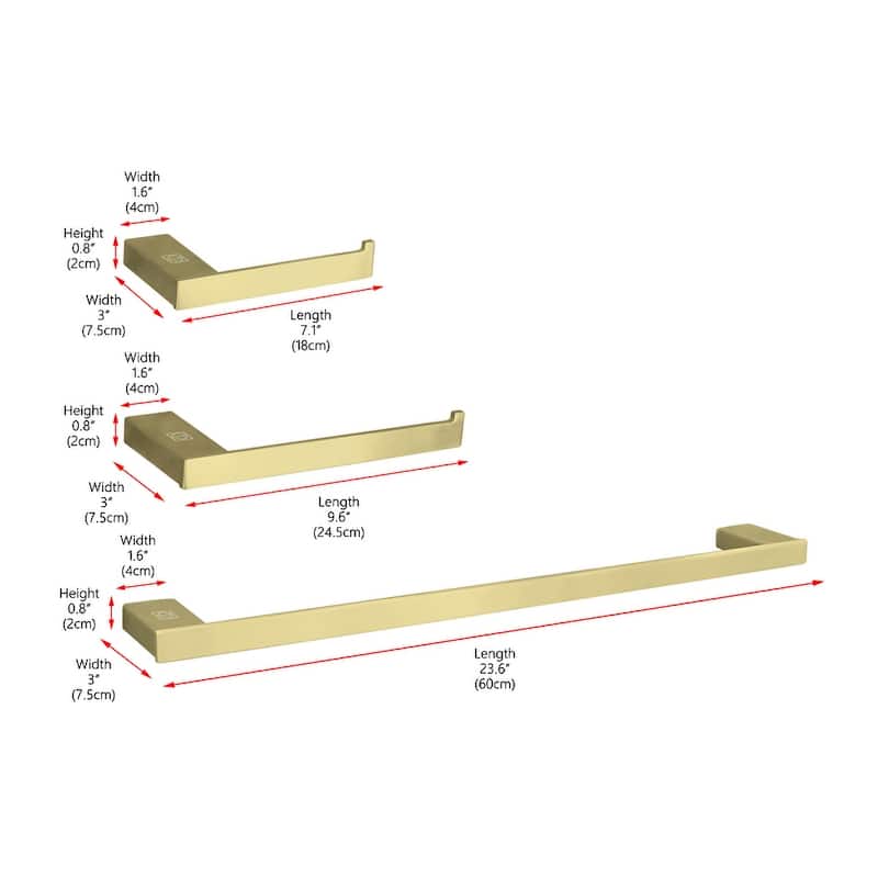 Indigo Home 3-Piece Bathroom Hardware Set