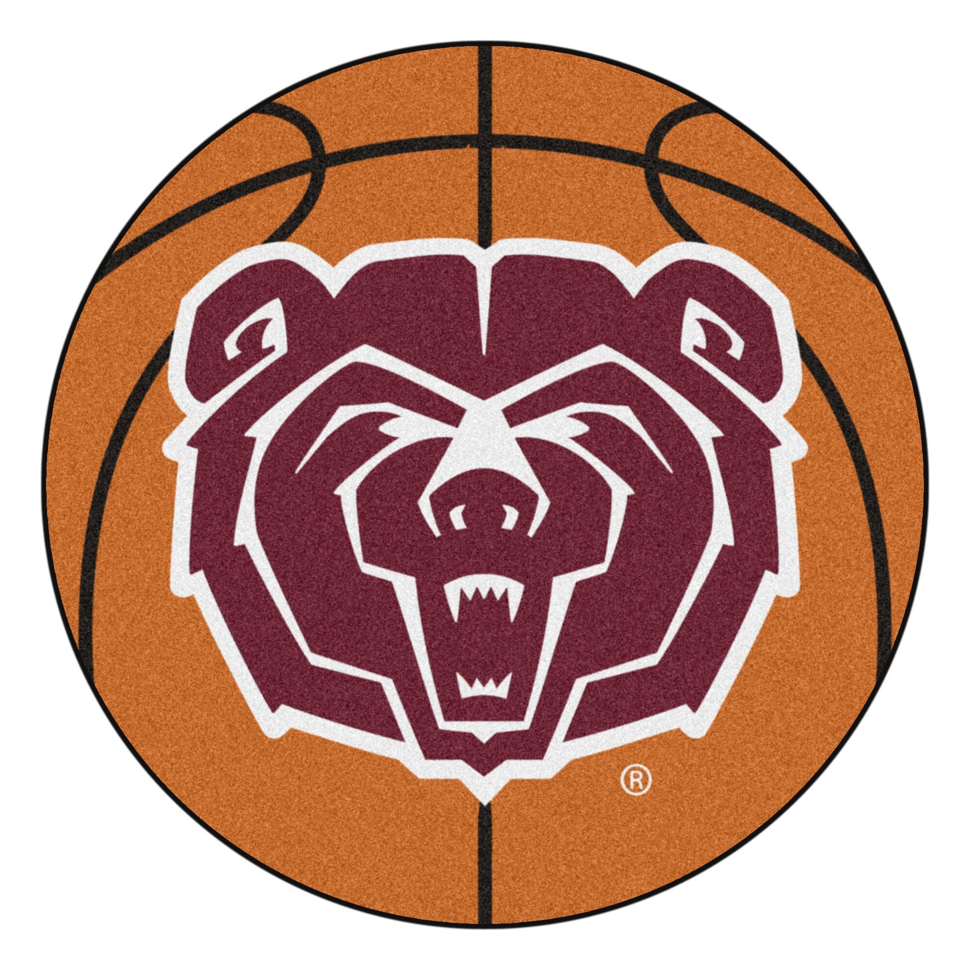 Shop Ncaa Missouri State Bears Basketball Shaped Mat Area Rug