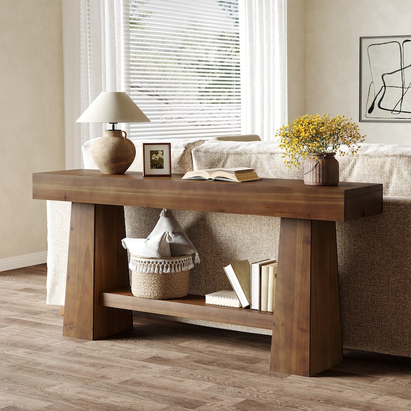 67 Inch Solid Wood Console Table for Entryway