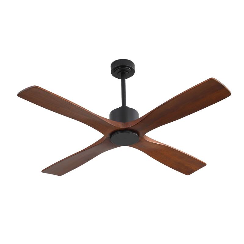 MLiAN 48" DC Motor Indoor Ceiling Fan, 4 Solid Wood Blades...