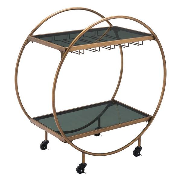 slide 6 of 9, Arc Bar Cart Gold & Black