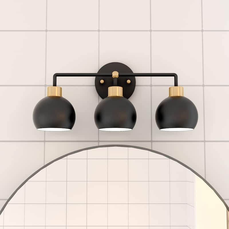 OROMA HOME Hannes 3-Light Dome Bathroom Vanity Light - N/A