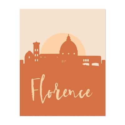 Metropolitan City of Florence Tuscany Italy Maps Art Print/Poster - Bed ...