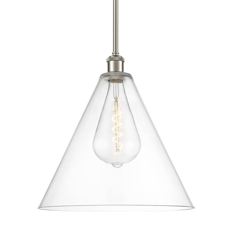 Innovations Lighting 516-1S-17-16 Berkshire Pendant Berkshire 16" Wide - Brushed Satin Nickel / Clear